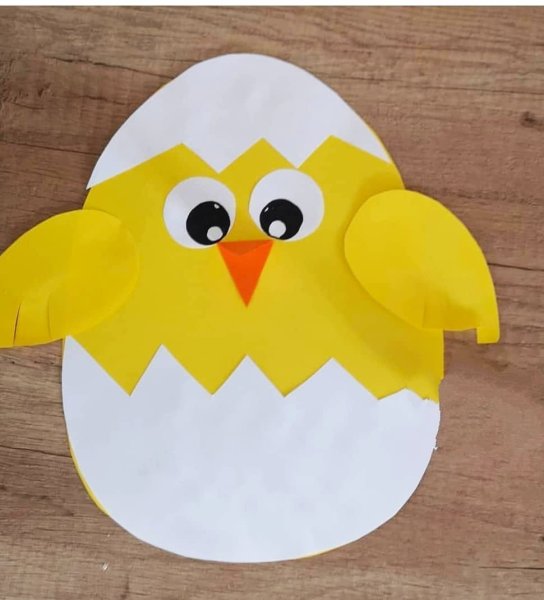 Объемная аппликация цыпленок