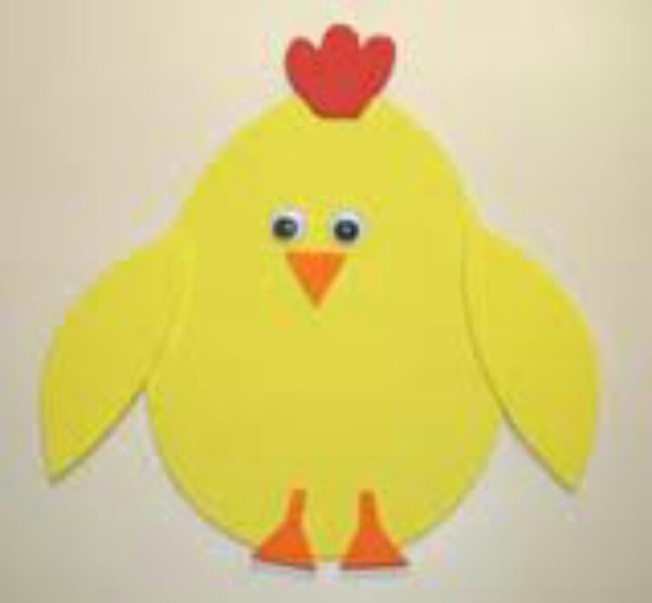 Цыпленок из цветной бумаги