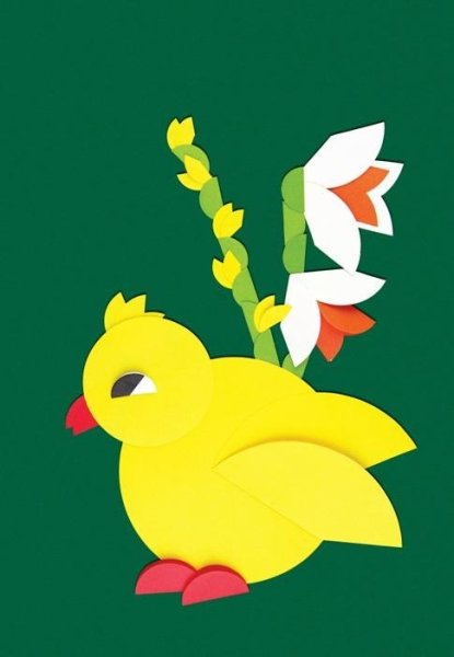 Объемная аппликация цыпленок