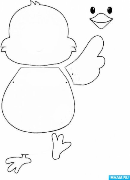 Цыпленок шаблон для аппликации