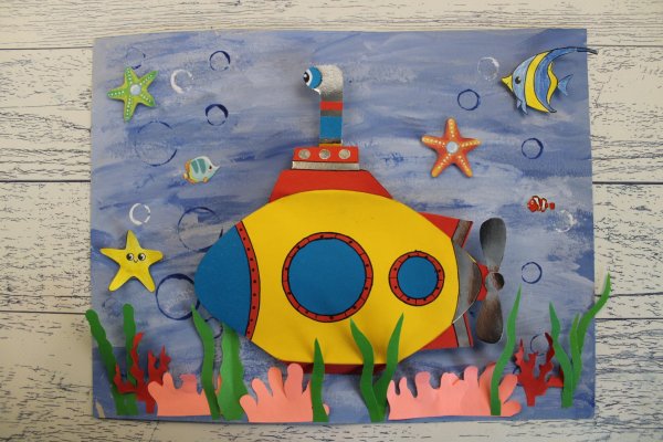 Аппликация подводная лодка