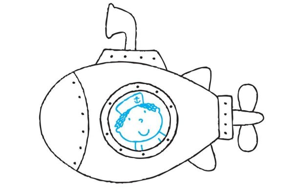 Рисование подводная лодка