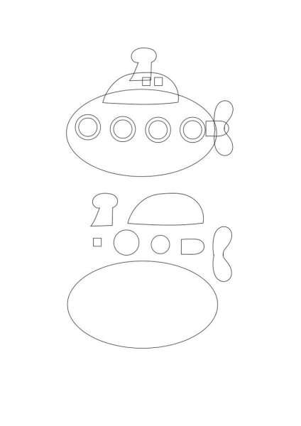 Книжка из фетра подводная лодка