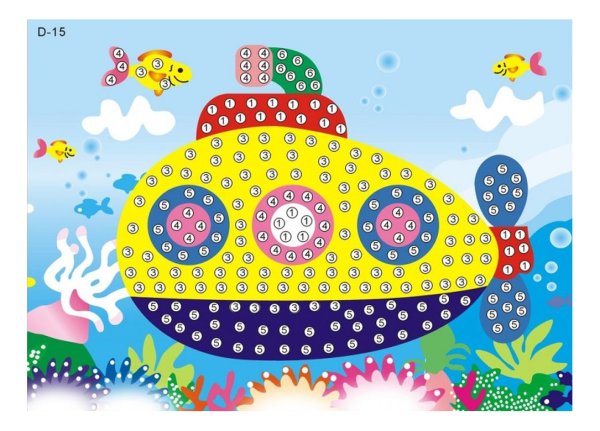 Подводная лодка из мозаики