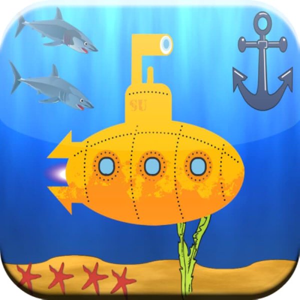 Аппликация подводная лодка для малышей