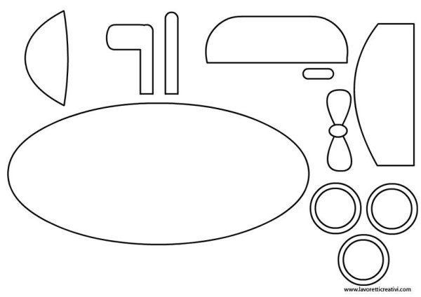Шаблон лодка для аппликации
