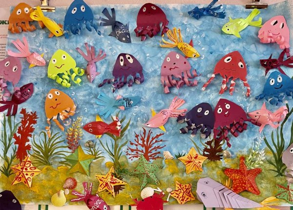 Аппликация на тему подводный мир