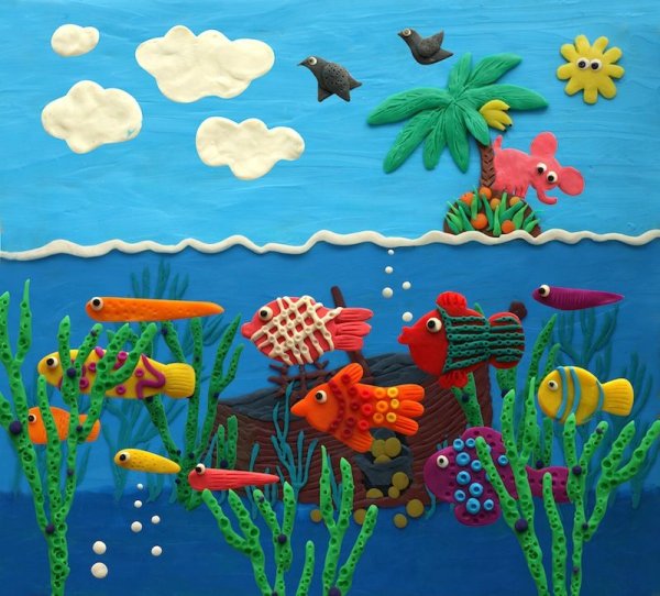 Аппликация подводный мир