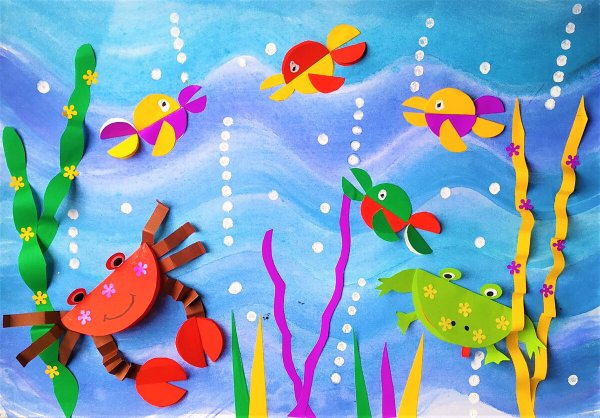 Подводный мир аппликация для детей