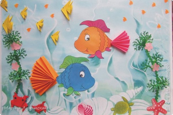 Аппликация на тему рыбы
