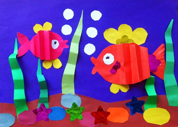 Аппликация из бумаги