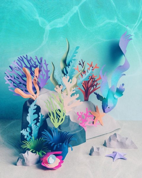 Объемная поделка на морскую тематику