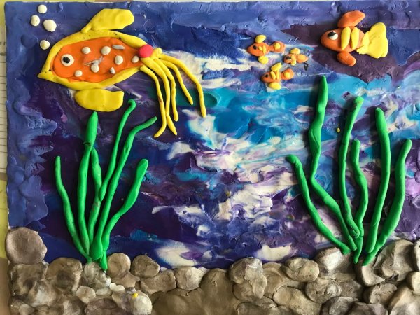 Аппликация на тему подводный мир