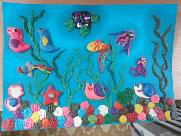 Пластилинография морские обитатели аквариум
