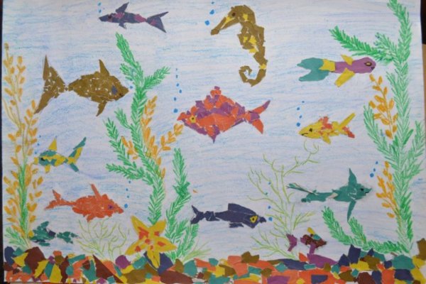 Аппликация морской мир