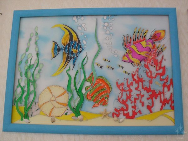 Аппликация на тему подводный мир