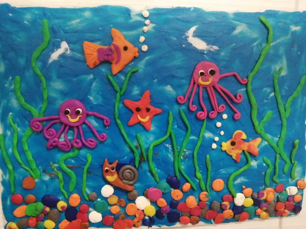 Лепка из пластилина подводный мир
