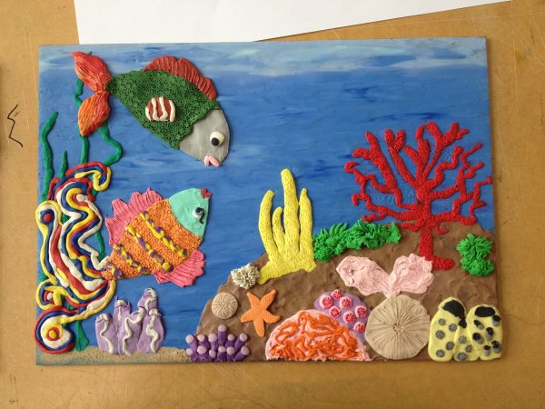 Подводный мир пластилинография для детей
