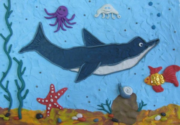 Аппликация на тему подводный мир