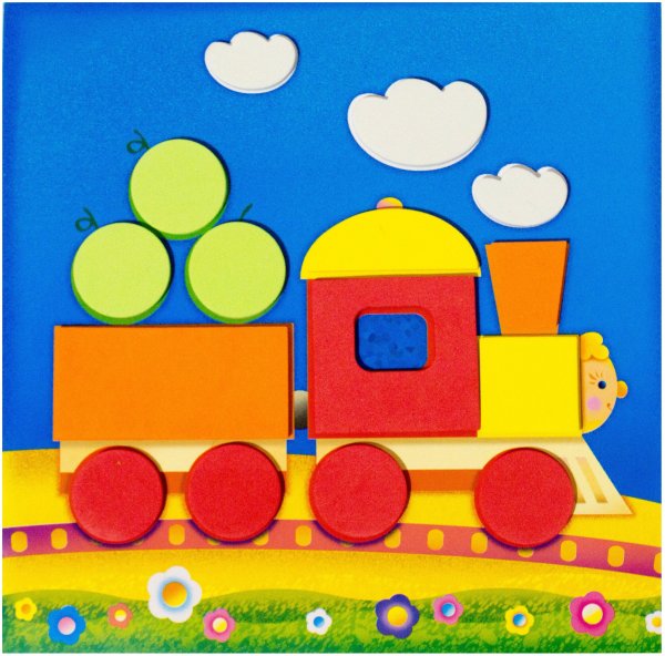 Аппликация паровозик для малышей