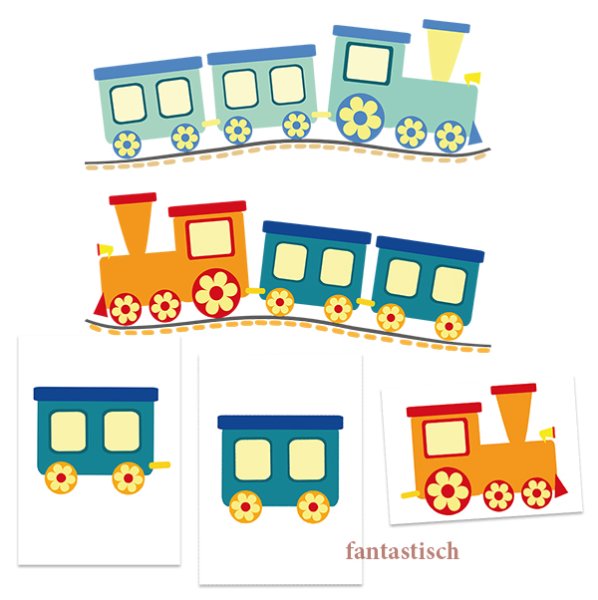 Паровоз с вагонами