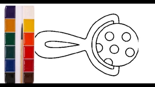 Погремушка раскраска