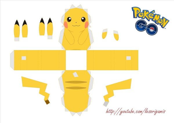 Бумажные фигурки Пикачу