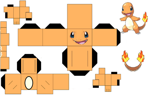 Покемоны из бумаги пейперкрафт