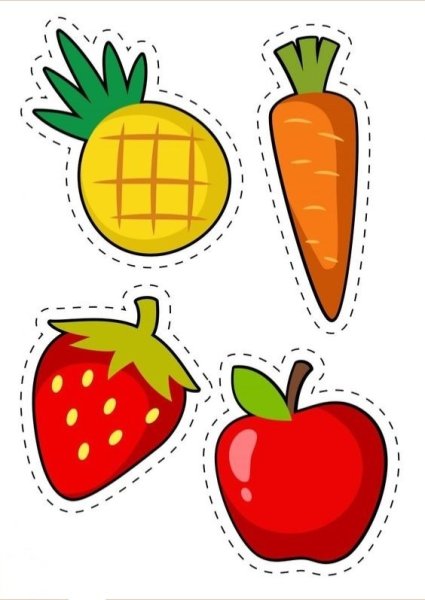 Овощи и фрукты для вырезания