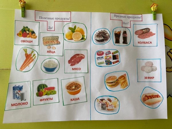 Полезные продукты и вредные продукты