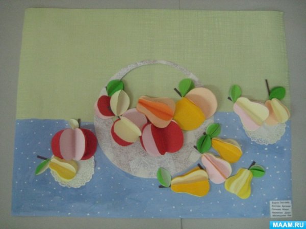 Коллективная аппликация фрукты