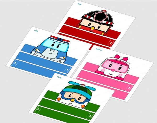 Робокар Поли бумажный