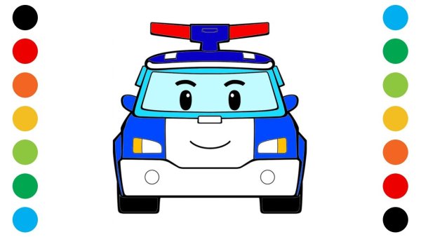 Машинки мультяшные Робокар Поли