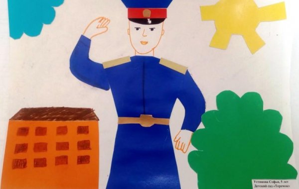 Полицейский поделка для детей