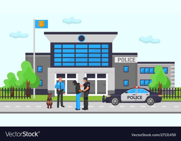Полицейский участок мультяшный