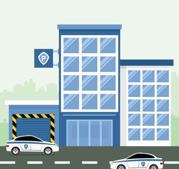 Здание полиции рисунок