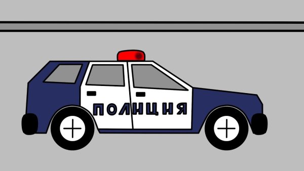 Аппликация милицейская машина