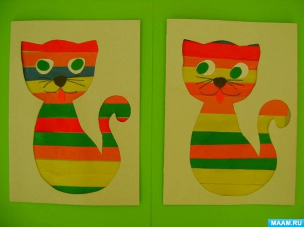 Аппликация из полосочек