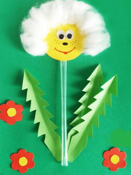 Аппликация одуванчик