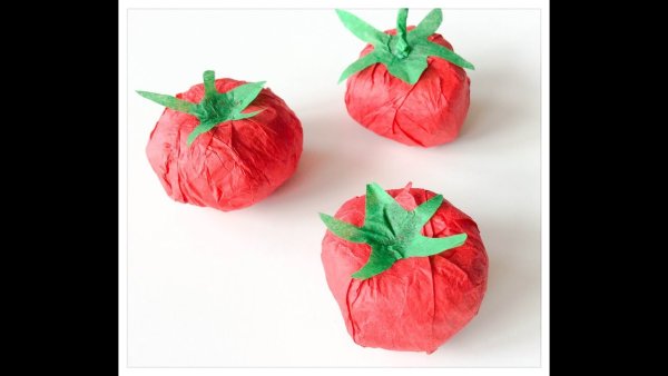 Помидор своими руками из бумаги