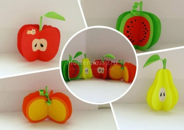 Поделки из бумаги для детей фрукты