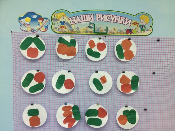 Аппликация огурец