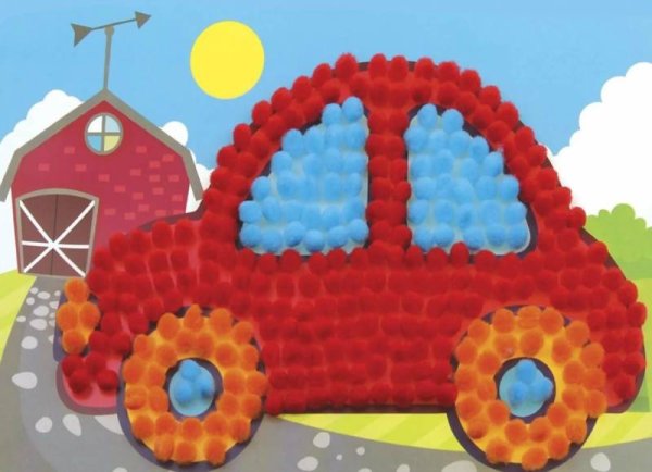 Машинка из салфеток