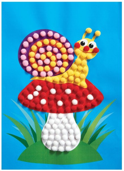 Аппликация с помпонами