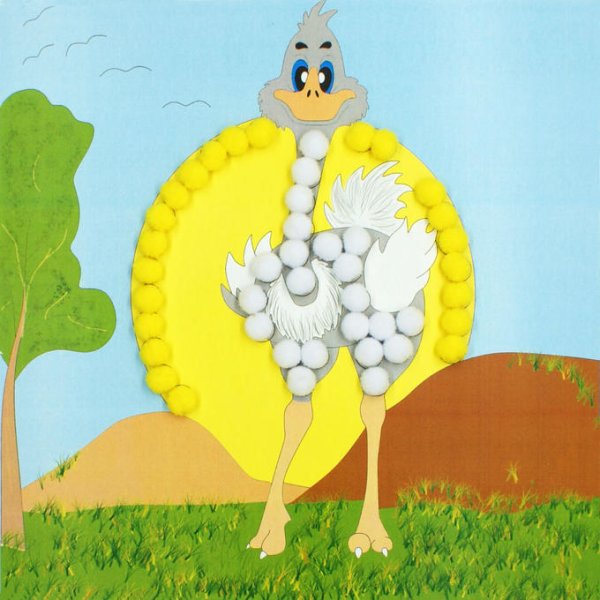 Аппликация с помпонами