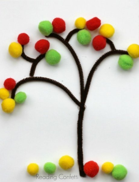 Аппликация с помпонами