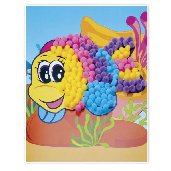 Аппликация из помпончиков