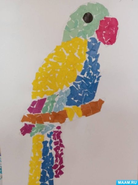 Обрывная аппликация в старшей группе