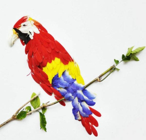 Аппликация экзотические птицы