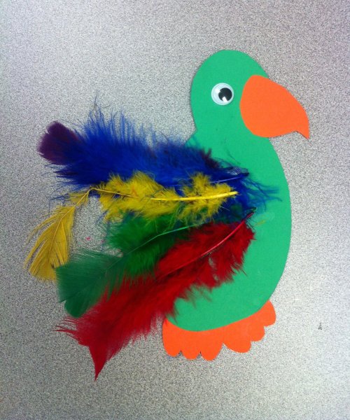 Аппликация попугай